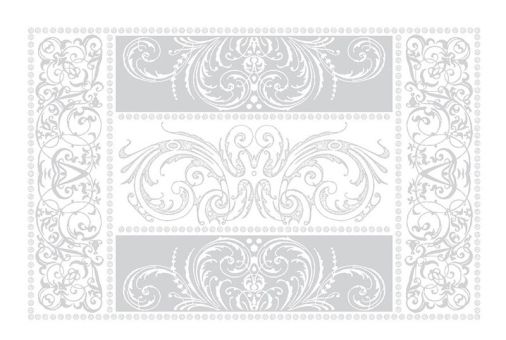 Garnier-Thiebaut Tischset Alexandrine Uni Neige 54x39 cm Baumwolle Bio 