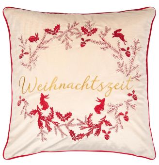 pad Kissenhülle 45x45 cm Advent sand 100% Polyester 