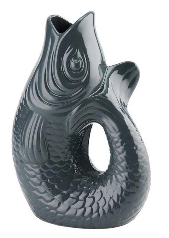 Günstig online kaufen | Gift Company Monsieur Carafon Fisch Vase L grau 2 7  L | ArtGusto
