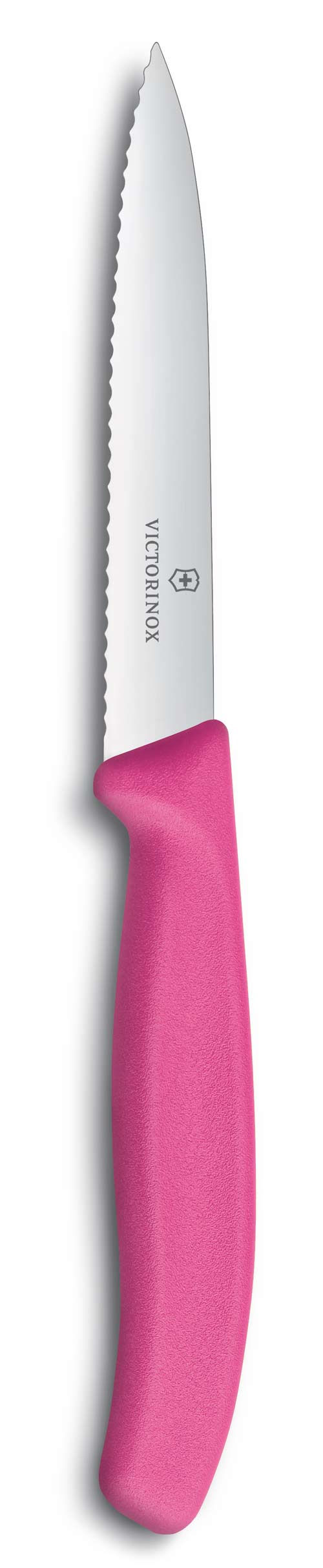 Günstig online kaufen | Victorinox Gemüsemesser Swiss Classic Mittelspitz  Wellenschliff 10 cm Pink | ArtGusto